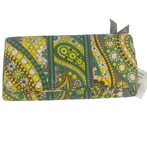 New Vera Bradley Lemon Parfait Gallery Wallet Clutch Trifold for Purse